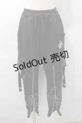 KRY CLOTHING / ZIPデザインスウェットパンツ  黒 S-25-10-29-063-EL-PA-HR-ZS