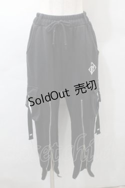 画像1: KRY CLOTHING / ZIPデザインスウェットパンツ  黒 S-25-10-29-063-EL-PA-HR-ZS