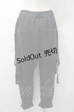 画像2: KRY CLOTHING / ZIPデザインスウェットパンツ  黒 S-25-10-29-063-EL-PA-HR-ZS