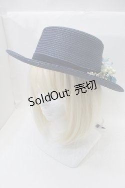 画像1: axes femme / アソートフラワーカンカン帽  紺 S-25-10-29-008-AX-AC-HR-ZS