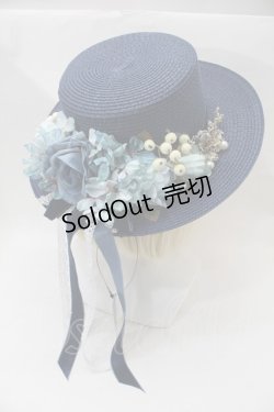 画像3: axes femme / アソートフラワーカンカン帽  紺 S-25-10-29-008-AX-AC-HR-ZS