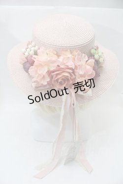 画像2: axes femme / アソートフラワーカンカン帽  ピンク S-25-10-29-009-AX-AC-HR-ZS