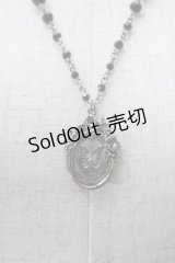 Sheglit / "Ulysses"オーバルメダルネックレス  黒 S-25-10-29-014-EL-AC-HR-ZS