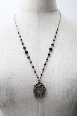 画像2: Sheglit / "Ulysses"オーバルメダルネックレス  黒 S-25-10-29-014-EL-AC-HR-ZS