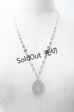 画像2: Sheglit / "Ulysses"オーバルメダルネックレス  黒 S-25-10-29-014-EL-AC-HR-ZS