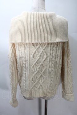 画像2: PINK HOUSE / セーラーカラーニットカーディガン  オフ S-25-10-29-018-LO-TO-AS-ZS