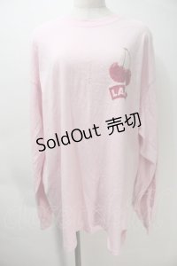LAND by MILKBOY / CHERRY L.S. TEE  ライトピンク S-25-10-29-021-MB-TO-HR-ZS