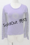 GOTH / プリント長袖カットソー  パープル S-25-10-29-023-GO-TS-HR-ZS