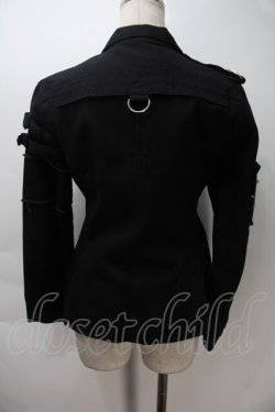 画像2: STIGMATA / パンクミリタリージャケット  黒 S-25-10-29-024-GO-JA-HR-ZS