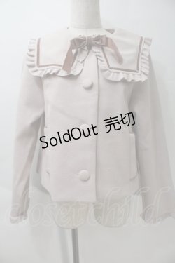 画像1: m petit by misako / セーラー襟ショートコート M ピンク S-25-10-29-027-LO-CO-AS-ZS