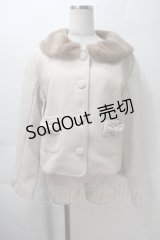 m petit by misako / ファー襟ショートコート M ベージュ S-25-10-29-030-LO-CO-AS-ZS