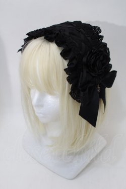 画像1: Hoshibako Works / ローズ・レディヘッドドレス  黒 S-25-10-29-004-LO-AC-HR-ZS