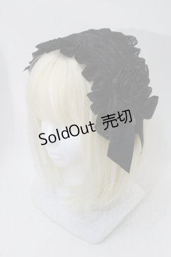 画像1: Hoshibako Works / ローズ・レディヘッドドレス  黒 S-25-10-29-004-LO-AC-HR-ZS