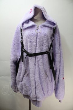 画像1: Jamie エーエヌケー / ハーネス付きファーブルゾン  パープル S-25-10-29-033-LO-JA-HR-ZS