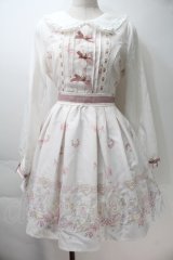 LIZ LISA / Cup cake Bunny柄ワンピース  白 S-25-10-29-038-LO-OP-HR-ZS