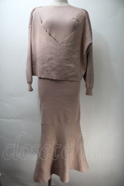 画像1: NieR Clothing / ニットトップス&ワンピース  ベージュ S-25-10-29-040-PU-OP-HR-ZS