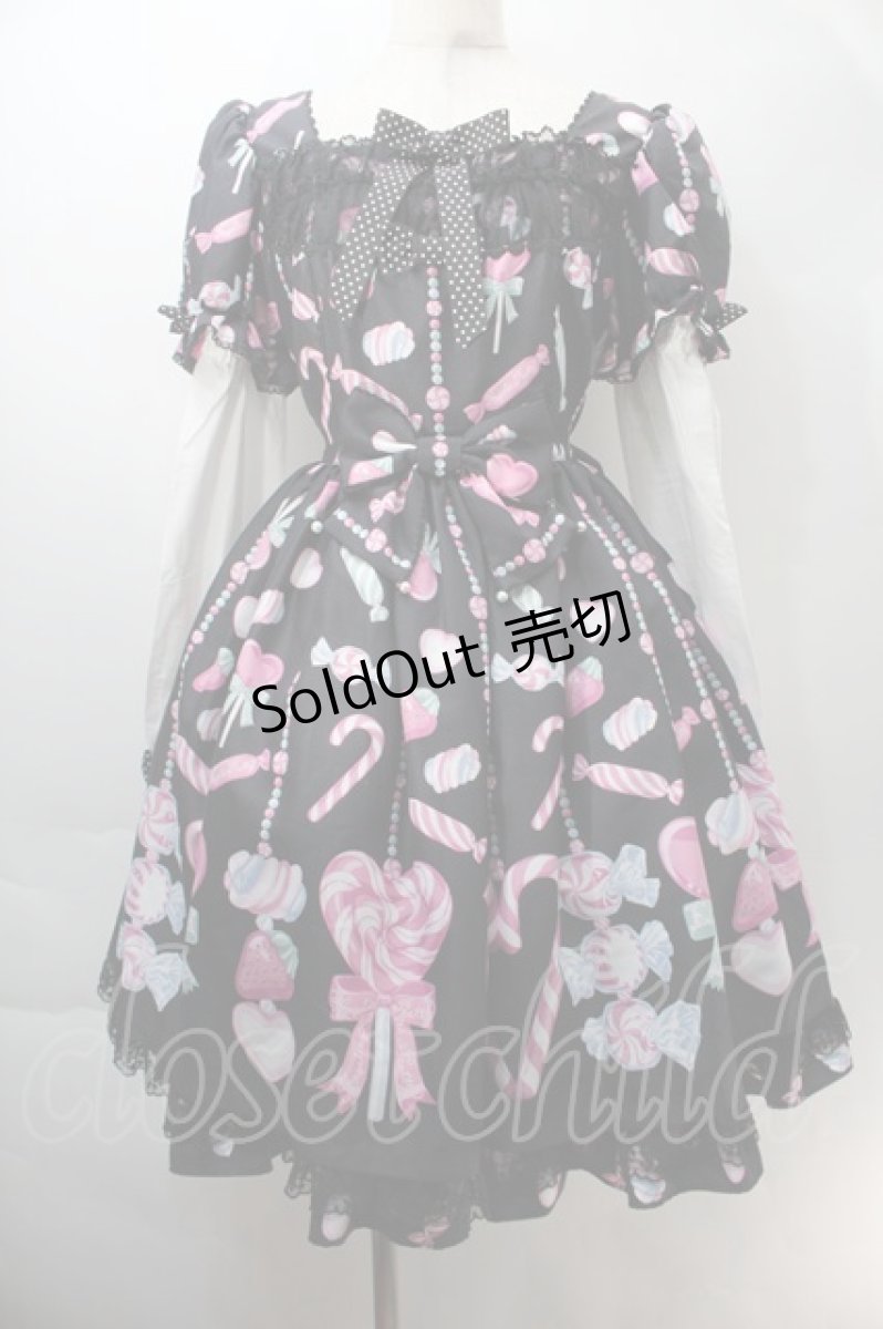 画像1: Angelic Pretty / Candy Ornamentワンピース  黒 S-25-10-29-042-AP-OP-AS-ZS (1)