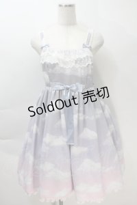 Angelic Pretty / Misty Sky Brilliant ColorジャンパースカートSet  Melancholic Moon(グレー×ピンク) S-25-10-30-037-AP-OP-AS-ZS