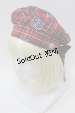 画像1: Angelic Pretty / British Bearベレー  赤 S-25-10-30-005-AP-AC-AS-ZS