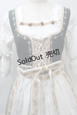 画像3: Beaver Duke / Alpine Maiden Vintageワンピース  オフxグリーン S-25-10-30-038-LO-OP-HR-ZS