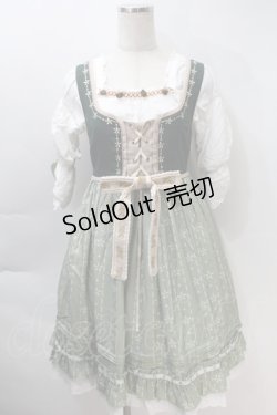 画像5: Beaver Duke / Alpine Maiden Vintageワンピース  オフxグリーン S-25-10-30-038-LO-OP-HR-ZS