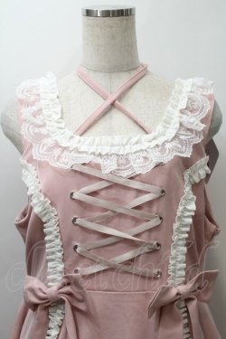 画像3: DearMyLoveEmily / ミルフィーユフリルジャンパースカート LL ピンク S-25-10-30-040-LO-OP-HR-ZS