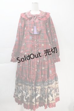 画像1: Angelic Pretty / British Bearブラウス＆ティアードスカート  赤 S-25-10-30-042-AP-OP-AS-ZS