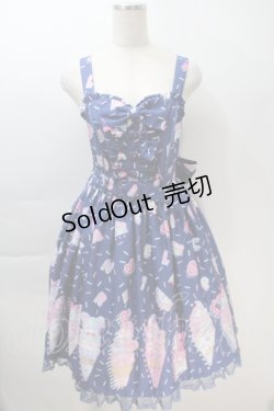 画像1: Angelic Pretty / Decoration Ice Creamジャンパースカート  紺 S-25-10-30-043-AP-OP-AS-ZS