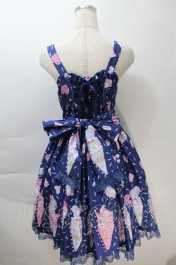 画像2: Angelic Pretty / Decoration Ice Creamジャンパースカート  紺 S-25-10-30-043-AP-OP-AS-ZS
