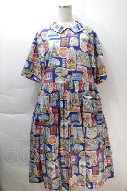 画像1: Jane Marple / Memories of Parisコレットドレス  ブルー S-25-10-30-046-JM-OP-AS-ZS
