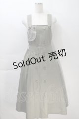 axes femme / ベルト付きミリタリージャンパースカート  カーキ S-25-10-30-048-AX-OP-HR-ZS