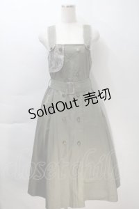 axes femme / ベルト付きミリタリージャンパースカート  カーキ S-25-10-30-048-AX-OP-HR-ZS