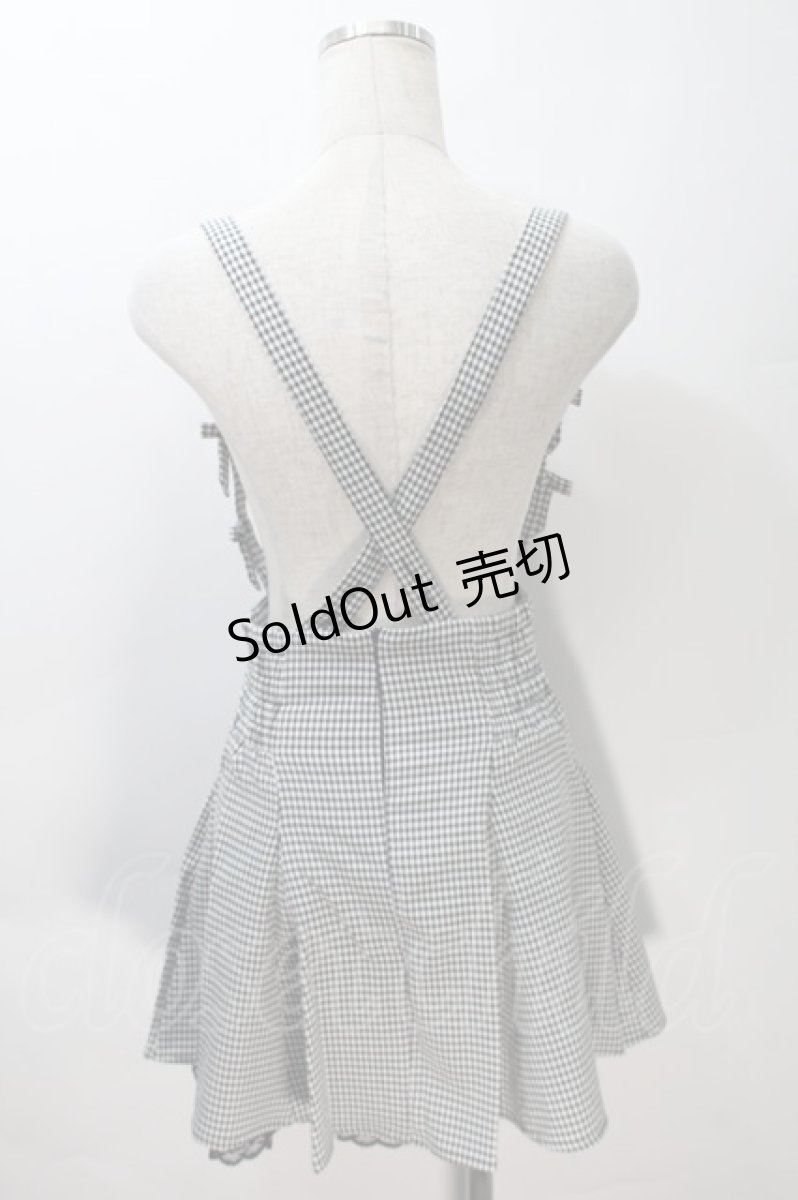 画像2: 【SALE】pium / ショルダーリボンサス付きフレアスカート  黒ｘ白 S-25-10-30-050-LO-TO-HR-ZT517 (2)
