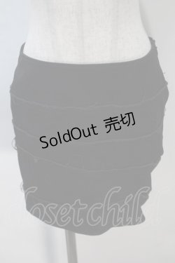 画像1: alice auaa / カットデニムミニスカート 1 黒 S-25-10-30-052-AA-SK-HR-ZS