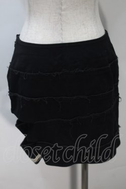 画像2: alice auaa / カットデニムミニスカート 1 黒 S-25-10-30-052-AA-SK-HR-ZS