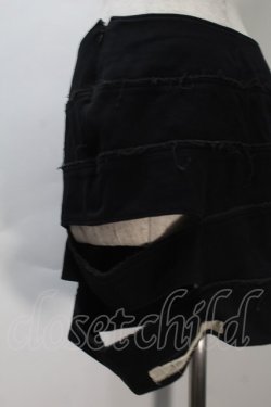 画像3: alice auaa / カットデニムミニスカート 1 黒 S-25-10-30-052-AA-SK-HR-ZS