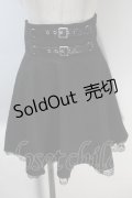 Ank Rouge / ベルトデザインスカート  黒 S-25-10-30-054-CA-SK-AS-ZS