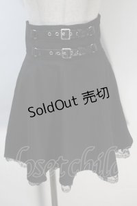 Ank Rouge / ベルトデザインスカート  黒 S-25-10-30-054-CA-SK-AS-ZS