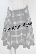 PEACE NOW / チェックスカート  黒 S-25-10-30-055-PU-SK-HR-ZS