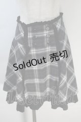 PEACE NOW / チェックスカート  黒 S-25-10-30-055-PU-SK-HR-ZS
