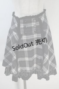 PEACE NOW / チェックスカート  黒 S-25-10-30-055-PU-SK-HR-ZS