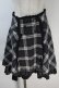 画像1: PEACE NOW / チェックスカート  黒 S-25-10-30-055-PU-SK-HR-ZS (1)
