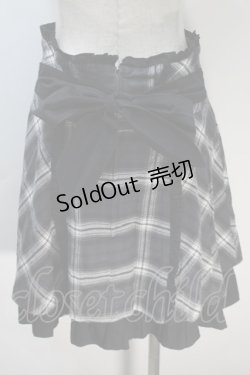 画像2: PEACE NOW / チェックスカート  黒 S-25-10-30-055-PU-SK-HR-ZS