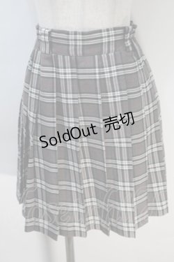 画像1: LOLITA / チェックプリーツスカート  グレー S-25-10-30-056-LO-SK-HR-ZS