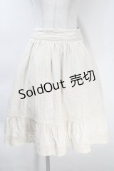 Fi.n.t / クロシェレース使いピンタックギャザースカート  クリーム S-25-10-30-057-CA-SK-HR-ZS