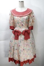 画像1: Victorian maiden / コーラルリーフドレス  オフｘピンク S-25-10-30-1005-CL-OP-AS-ZS (1)