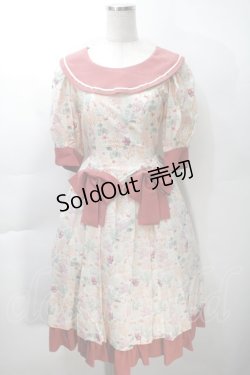 画像1: Victorian maiden / コーラルリーフドレス  オフxピンク S-25-10-30-1005-CL-OP-AS-ZS