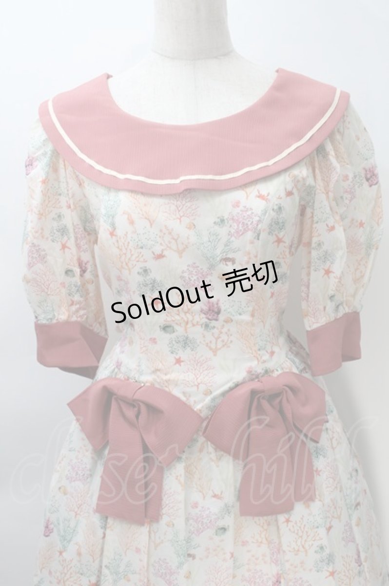 画像3: Victorian maiden / コーラルリーフドレス  オフｘピンク S-25-10-30-1005-CL-OP-AS-ZS (3)