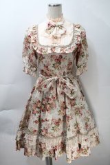 Victorian maiden / ロココブーケクラシカルドールパフスリーブドレス  ロココピーチ S-25-10-30-1006-CL-OP-AS-ZS