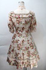 画像2: Victorian maiden / ロココブーケクラシカルドールパフスリーブドレス  ロココピーチ S-25-10-30-1006-CL-OP-AS-ZS (2)